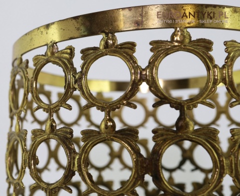 vintage kosz na parasole masywny mosiądz patyna