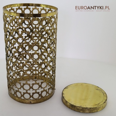 antyczny stojak na parasole rozetowe kółeczka ażur