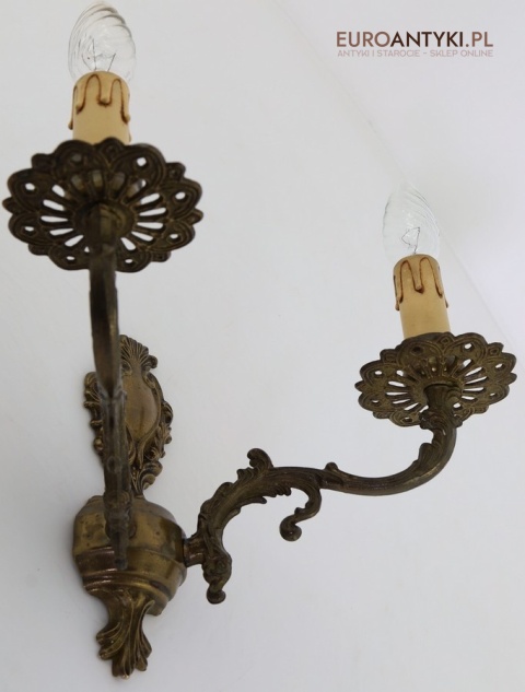 kinkiety mosiężne francuskie retro
