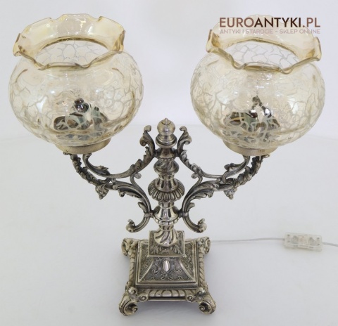 antyczne oświetlenie stołowe neorokoko