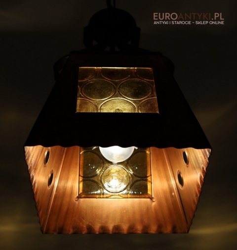 lampa do kuchni miedziana