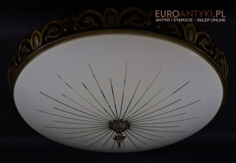 dworski plafon xxl vintage z brązu i szkła