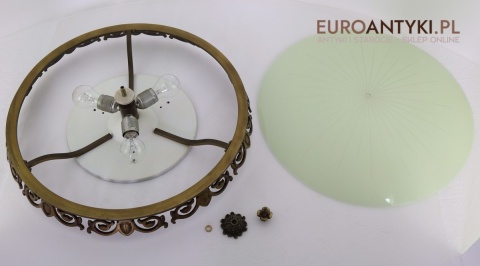 duży antyczny plafon sufitowy retro elegancki i dekoracyjny