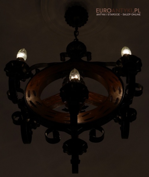 żyrandol do gospody karczmy retro