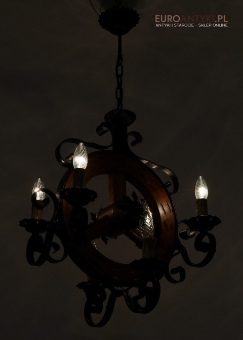 lampa wisząca vintage z łańcuchem