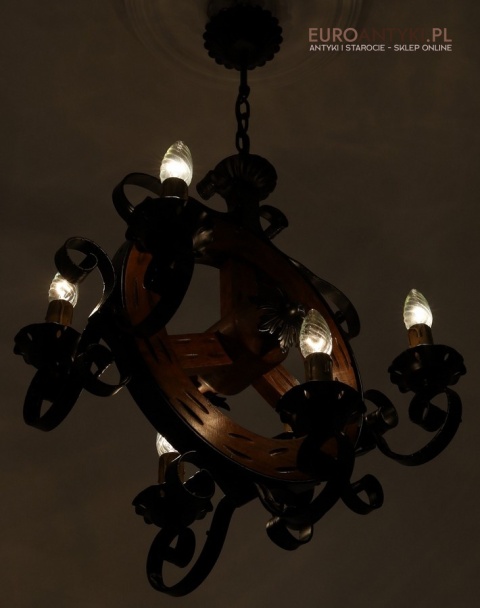 retro oświetlenie sufitowe 6 punktów światła