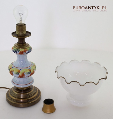 lampa stołowa vintage z ceramicznym