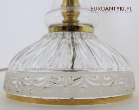 klasyczna krystalowa lampa stołowa do salonu i gabinetu