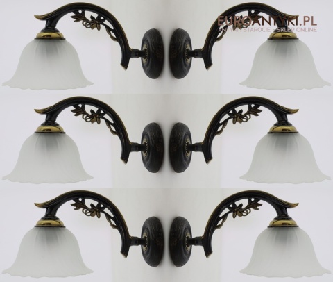 kinkiet mosiężny retro vintage z epoki francja