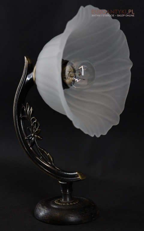 dekoracyjny kinkiet mosiądz patyna złociste przetarcia