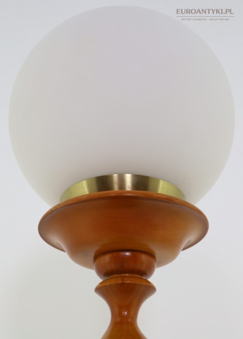 lampa podłogowa drewniana vintage