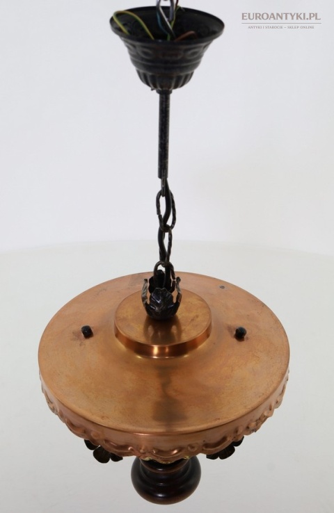 sufitowa rustykalna lampa do łazienki vintage