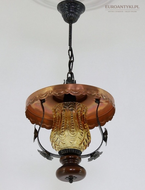 rustykalna lampa wisząca vintage francja