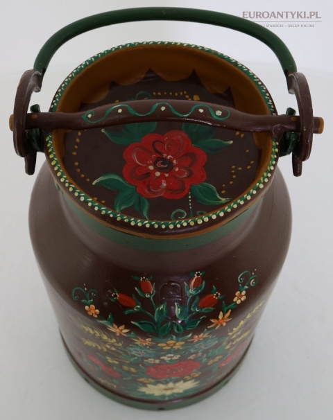 bańka na mleko jako stojak na parasole vintage