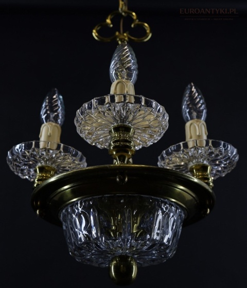 stylowy zwis sufitowy z masywnego mosiądzu