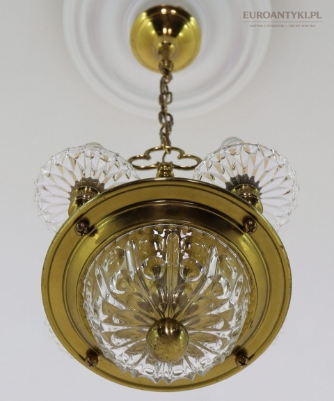 stylowe oświetlenie z epoki kryształ mosiądz