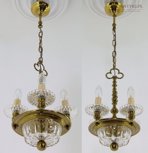 kryształowy zwis sufitowy premium vintage