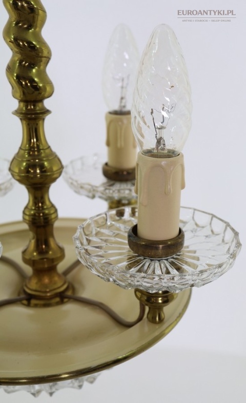 retro vintage lampa sufitowa z kryształami