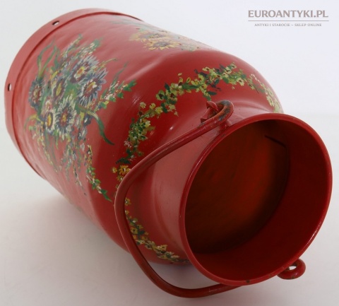 duży śmietnik ręcznie malowany motywy ludowe