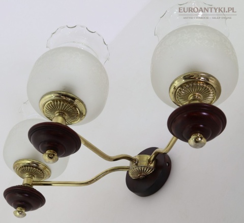 xl duży kinkiet trójramienny retro