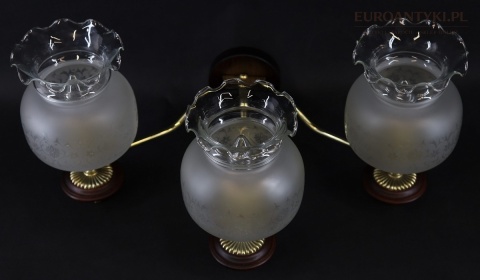 xl duży kinkiet trójramienny vintage