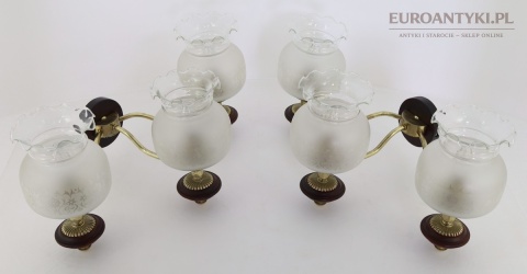 duże kinkiety 3 ramienne retro do ganinetu
