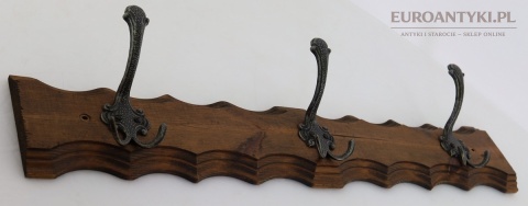 wieszak ścienny z podwójnymi hakami metal
