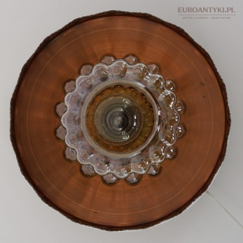 rustykalne oświetlenie sufitowe miedziany talerz 27 cm