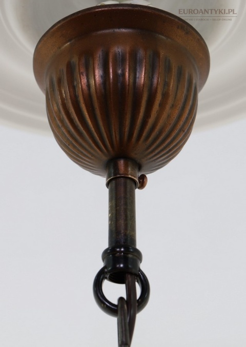 stylowa lampa vintage miedziana podsufitka łańcuch