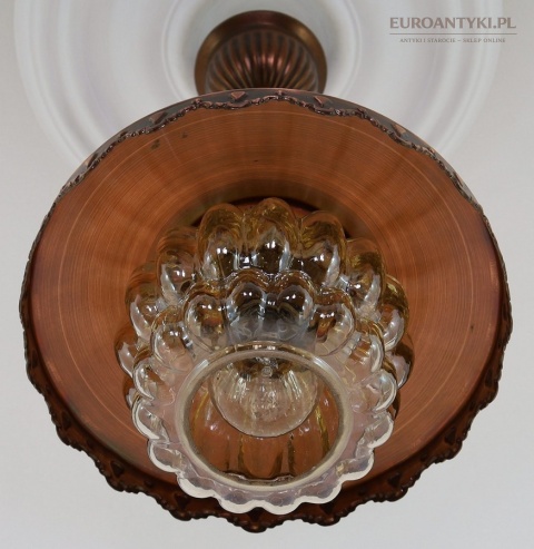 okrągla lampa sufitowa do kuchni rustykalnej