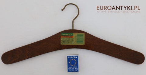 drewniane wieszaki garderobiane vintage coronet