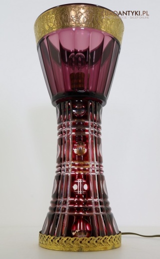 XL! DUŻA! Unikatowa rzymska kryształowa lampa kolumna z epoki – monumentalna dekoracja retro