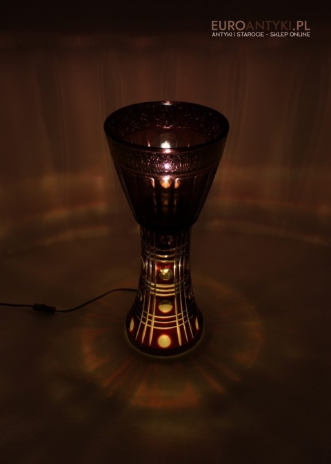 antyczna lampa kryształowa z epoki duża