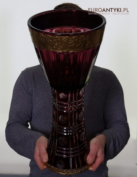 fioletowa luksusowa lampa kolumnowa kryształ