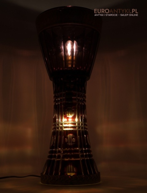 stołowa unikatowa lampa kryształowa retro