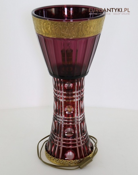 duża stylowa lampa vintage z kryształu