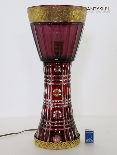 stylowa lampa vintage z kryształu