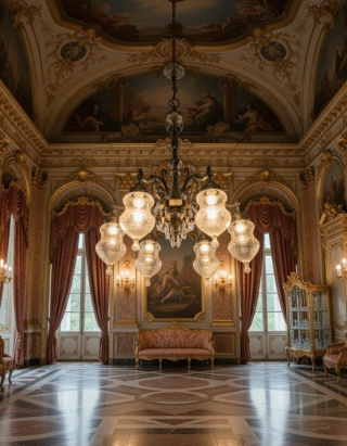 XXL! DUŻY! Monumentalny antyczny żyrandol w stylu gotyckim – lata 1930/40 – Austria