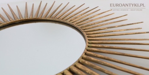 mid century modern słońce lustro ścienne
