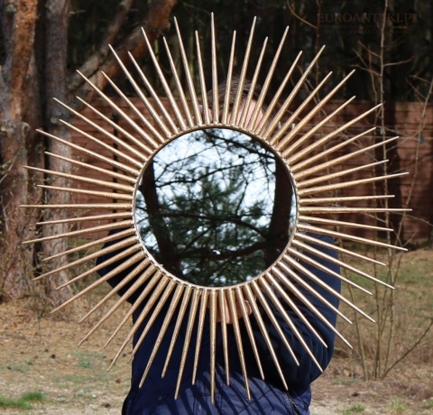 mid century słońce lustro ścienne