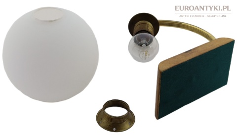 art deco retro lampka stołowa szkło matowe