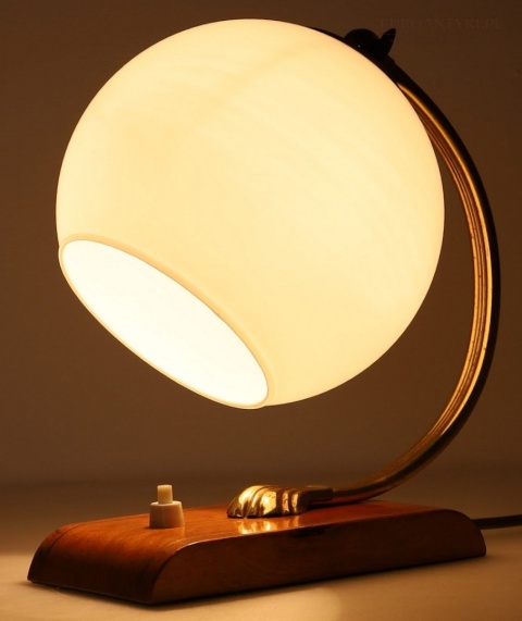 art deco oryginalna lampka biurkowa vintage