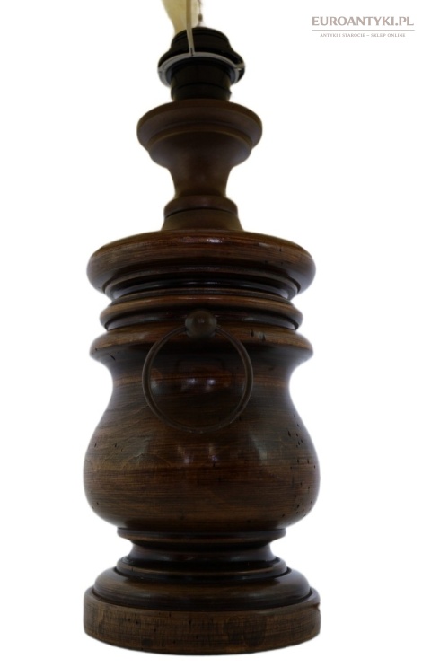 klimatyczna lampa stołowa z drewna