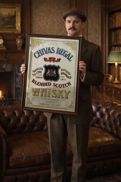 retro lustro barowe whisky chivas regal