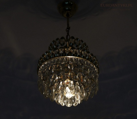 Żyrandol kryształowy sufitowy retro stan doskonały