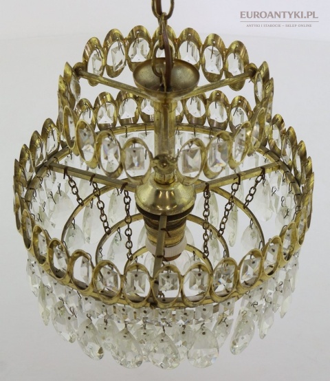 mini żyrandol kryształowy retro