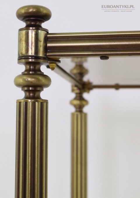 Francuski stolik pomocniczy brass column side table lata 60