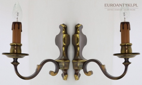 brązowy kinkiet vintage