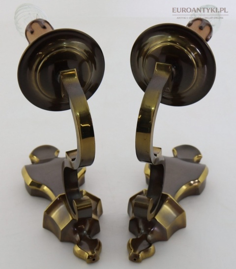 ciemne brązowe retro kinkiety ścienne