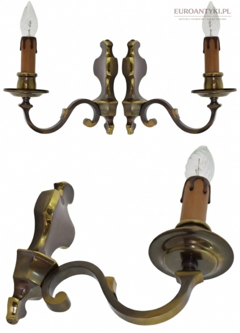 kinkiety retro z brązu